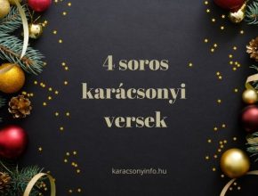 4 soros karácsonyi versek