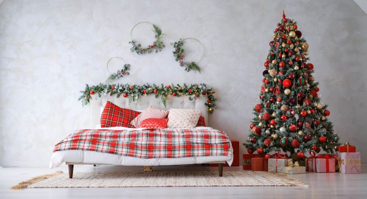 karácsonyi dekoráció hálószobába