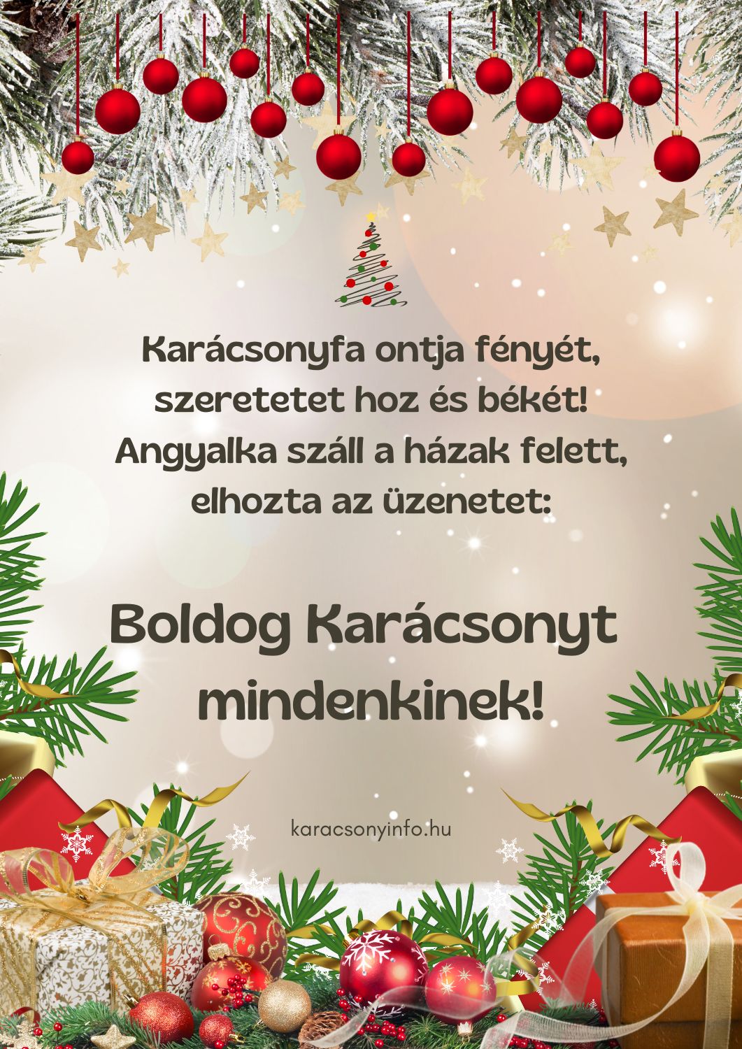 boldog karácsonyt mindenkinek vers