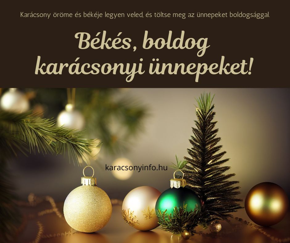 békés boldog karácsonyi ünnepeket