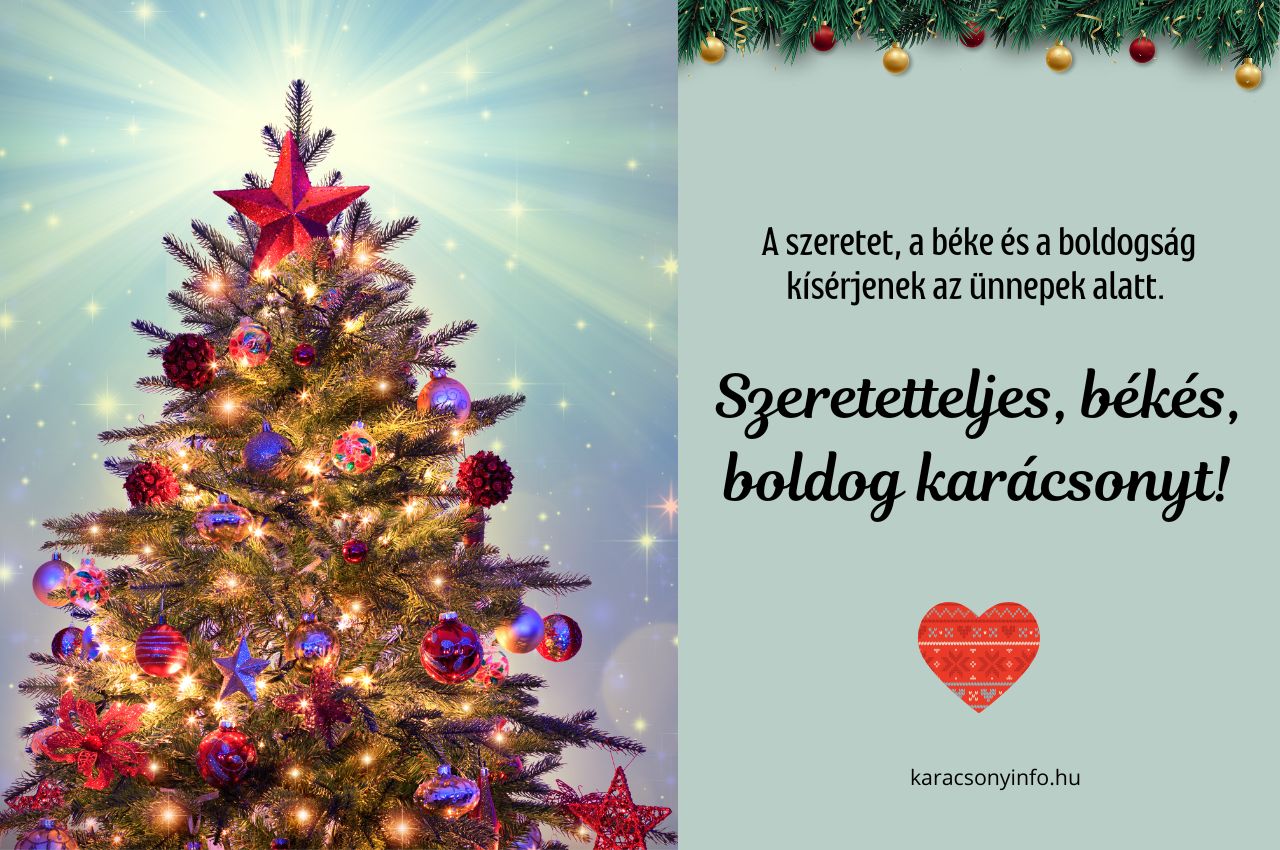 szeretetteljes békés boldog karácsonyt