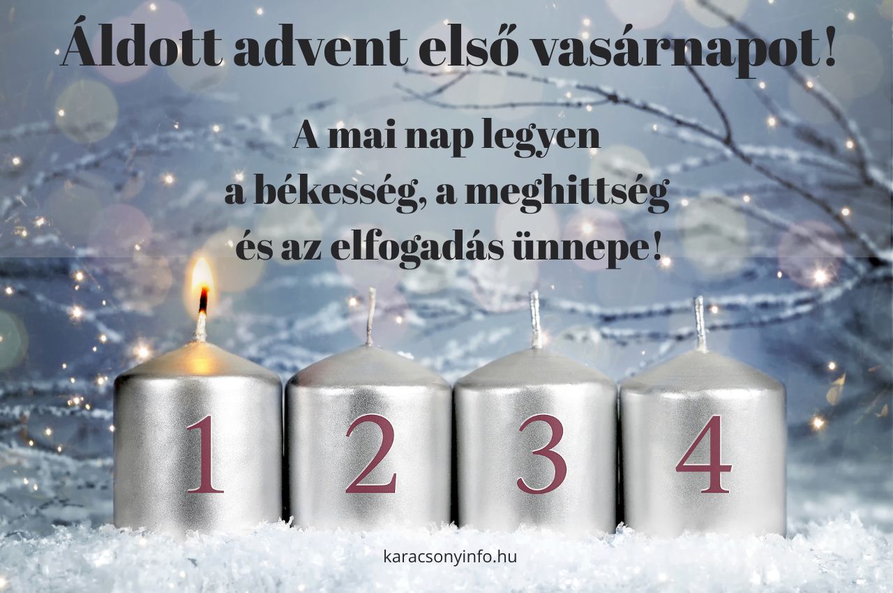 áldott advent első vasárnapot köszöntő