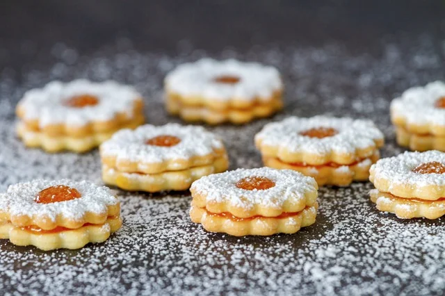 linzer karika lekvárral